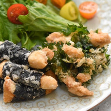 簡単ヘルシー!鶏むね肉レシピ「海苔巻きチキンと大葉巻きチキン」