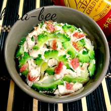 簡単ヘルシー♪ゴーヤとささみの梅わさび和え