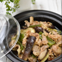 HARIO レンジクッキングプレートで簡単「豚肉となすの中華風蒸し」