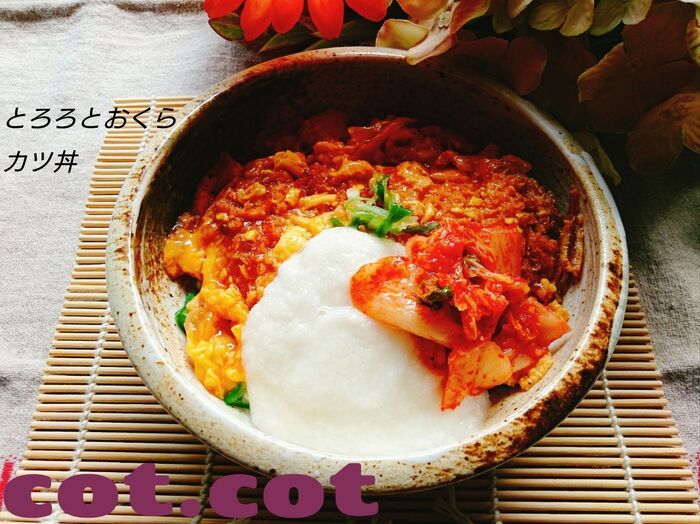 ★とろろとおくらのせかつ丼★