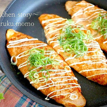 フライパンで焼くだけ♪長芋とタラコのふわとろ~もっちりお焼き♪