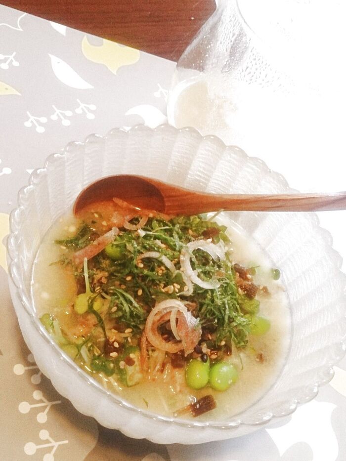アレンジも自在!具沢山の冷え冷え冷や汁風ご飯♪