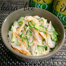 アレで簡単♪つまみに最高♪新玉ねぎとちくわの明太マヨサラダ