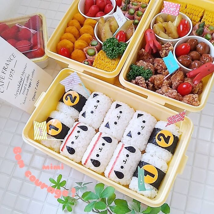 にゃんにゃんわんわん♪みんな金メダル!運動会弁当
