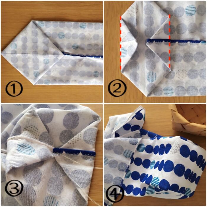 底にマチを作る。