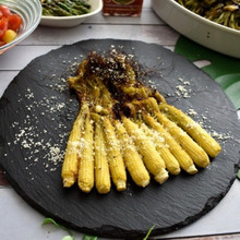 ひげもいけちゃう!今だけのフレッシュヤングコーンのアンチョビバター焼き