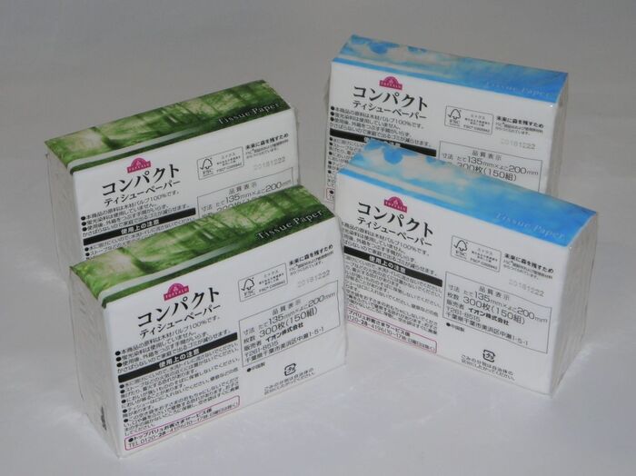 小さめが使いやすいティッシュペーパー