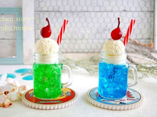 【食玩DIY】100均雑貨で♪夏のひんやり~メロンクリームソーダ