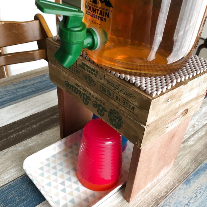 100均DIY》ダイソーの木箱3つ!ドリンクサーバースタンド