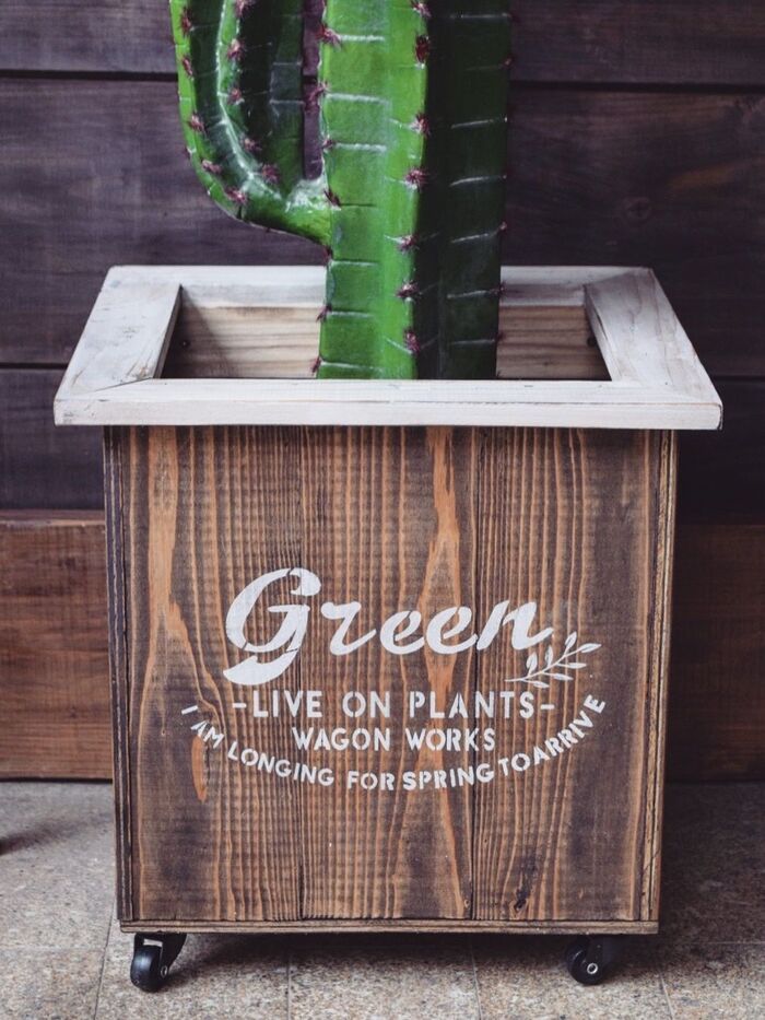 大き目な植物もキャスターで楽々移動!プランターカバーをDIY!