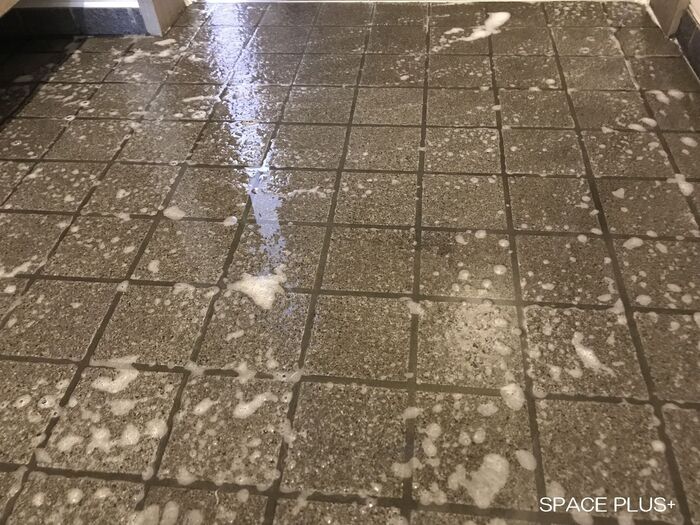 カビハイターで玄関掃除