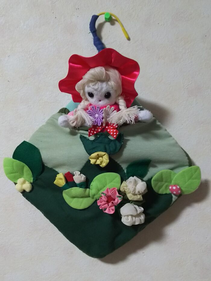 100均のなべつかみで壁掛け&物入を作ってみました。