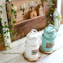 空き缶で作る♪シャビーシックなミルク缶