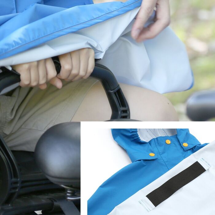 ハンドベルトがあるから、風でめくれあがらないんです。