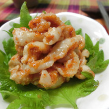 家にあるものでできちゃう♪ 鶏皮でチャンジャ風