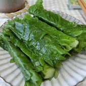 一日経ったら食べごろ♪ 塩きゅうりの大葉巻き