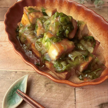 厚揚げのレタスあんかけ