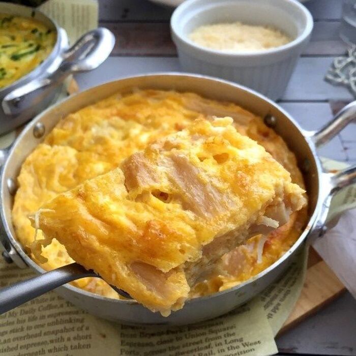 イタリアパヴィアの家庭料理 ホワイトアスパラのフリッタータ