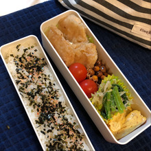 お弁当に水分はNG!吸わせて簡単に対策してます。