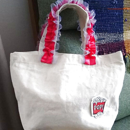 Montana S New Blog 100均で 簡単 持ち手フリルのバッグ