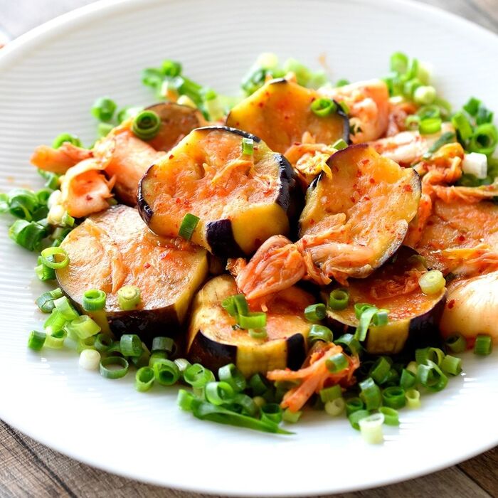 【スピードレシピ】なすが主役♥レンチン5分♥旨辛なすキムチ #野菜のおかず #火を使わない