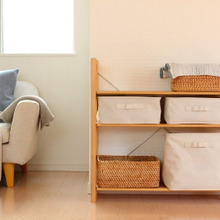 無印でラクラク完成!子供が自分で準備できる、通園グッズ収納コーナー