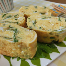 白だしで料亭風☆ 大葉入りたまご焼き