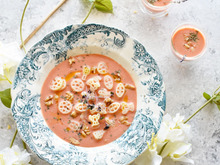 【スピードレシピ】材料2つ❤混ぜるだけ❤トマトアーモンドミルクスープ