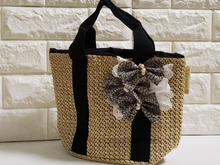 リバティのハギレで付録のかごバッグをリメイク