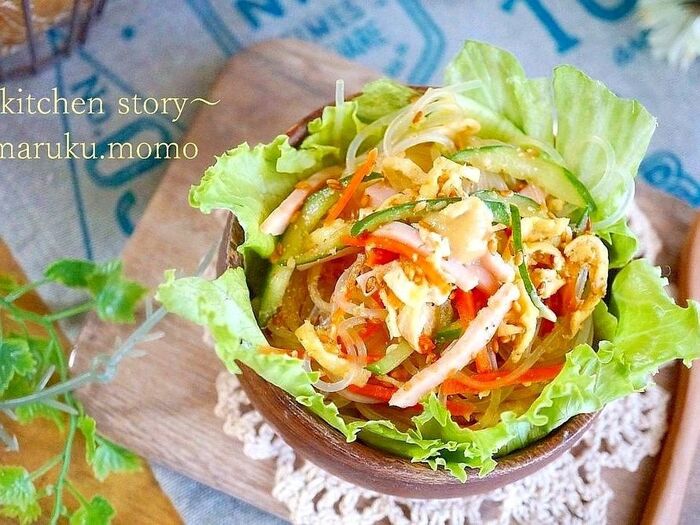 チュルチュル食べれる♪冷やし中華風★春雨サラダ
