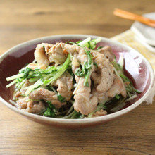 豚肉と水菜の煮浸し