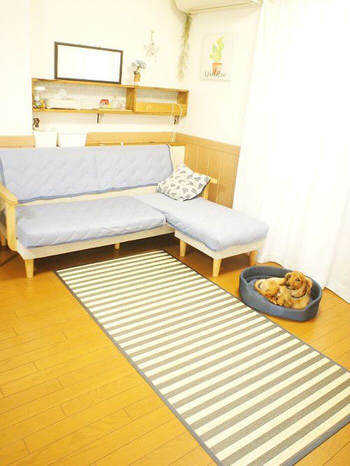 カーペットは止めて夏を涼しく過ごす竹ラグ❤