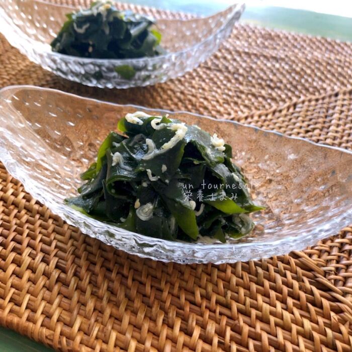 【ダイエットにオススメレシピ‼】アンチエイジングも♪わかめとしらすのみそ生酢