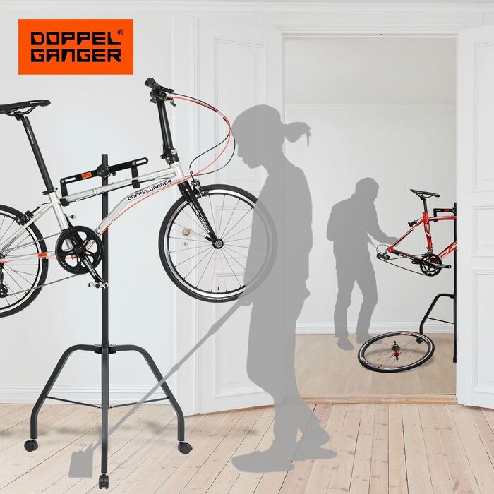 コロコロ転がせば、スイスイお掃除できる!キャスター付き自転車スタンドがいいかも♪