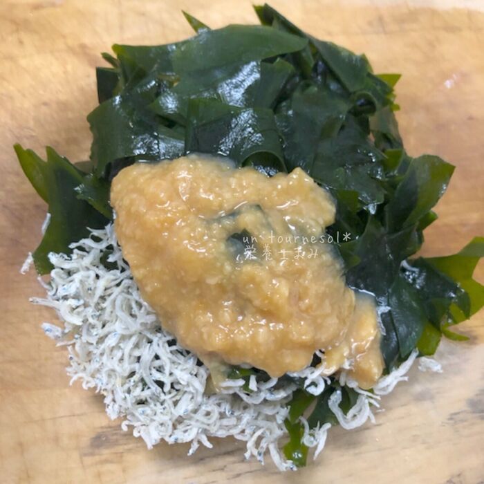 ③水気を切ってから、よく混ぜ合わせて!