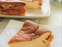 ふわシュワしっとり~♪水切りなしヨーグルト&米粉で 半熟スフレチーズケーキ