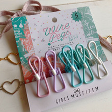 セリア♡夢かわパステルカラーのワイヤーピンチ♡