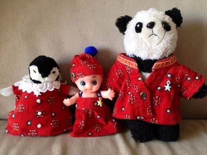 リメイクだから簡単に出来る!思い出の服をお人形さん達に♪