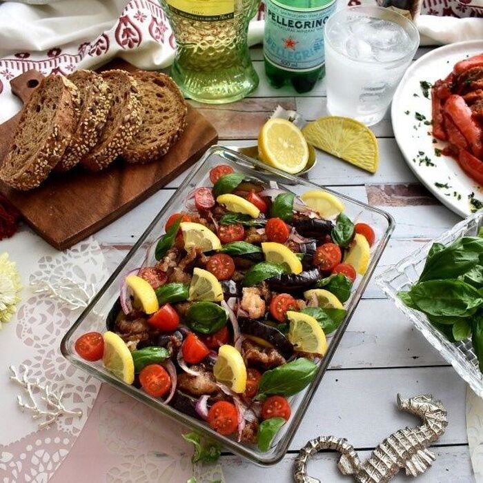 イタリアンな豚バラ肉となすのマリネ