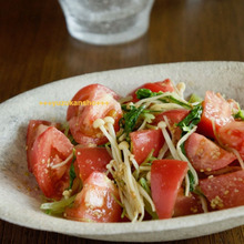 火を使わない! トマトとえのきのさっぱりごま酢和え