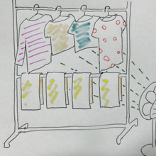 部屋干しは、扇風機でにおわない☆