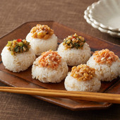 美容と健康をサポート!雑穀レシピ♪【おにぎりの具・3種】