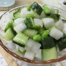 ポリ袋で簡単☆ コロコロ野菜のわさび漬け