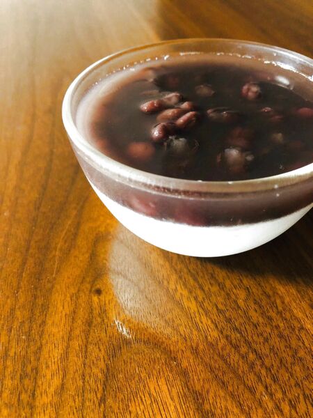 粉末寒天で作る!牛乳あずきプリン