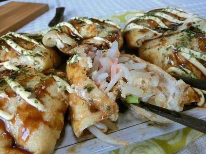 肉無しだけど美味い♪ もやしとチーズでポケットお好み焼き