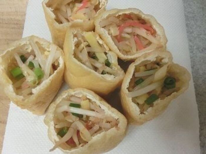 2.油揚げに詰める