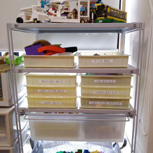 無印良品✕DAISOで出来た!LEGO棚