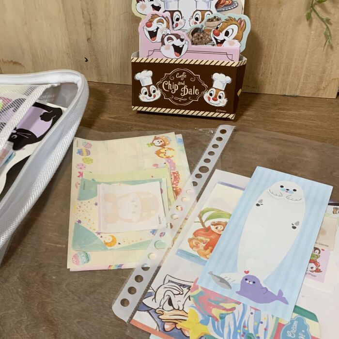 大きめや束になっているものは真ん中に