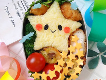 お星様キ~ラキラ☆流れ星で七夕弁当