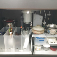 ファイルボックスをフル活用!投げ込む&置くだけの調理器具収納